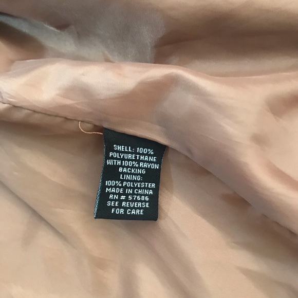 Brown Leather-Look Biker Jacket - Picture 7 of 8